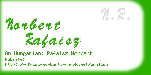 norbert rafaisz business card
